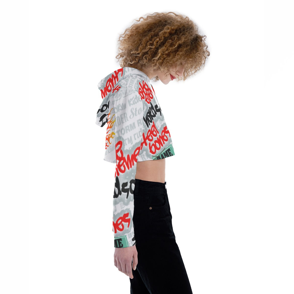 All-Over Print Women's Crop Top Hoodie