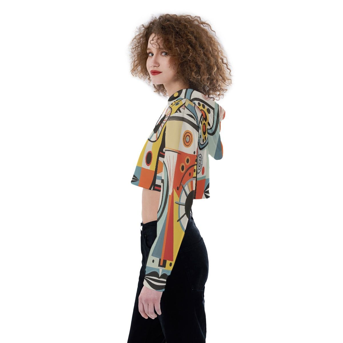 All-Over Print Women's Crop Top Hoodie