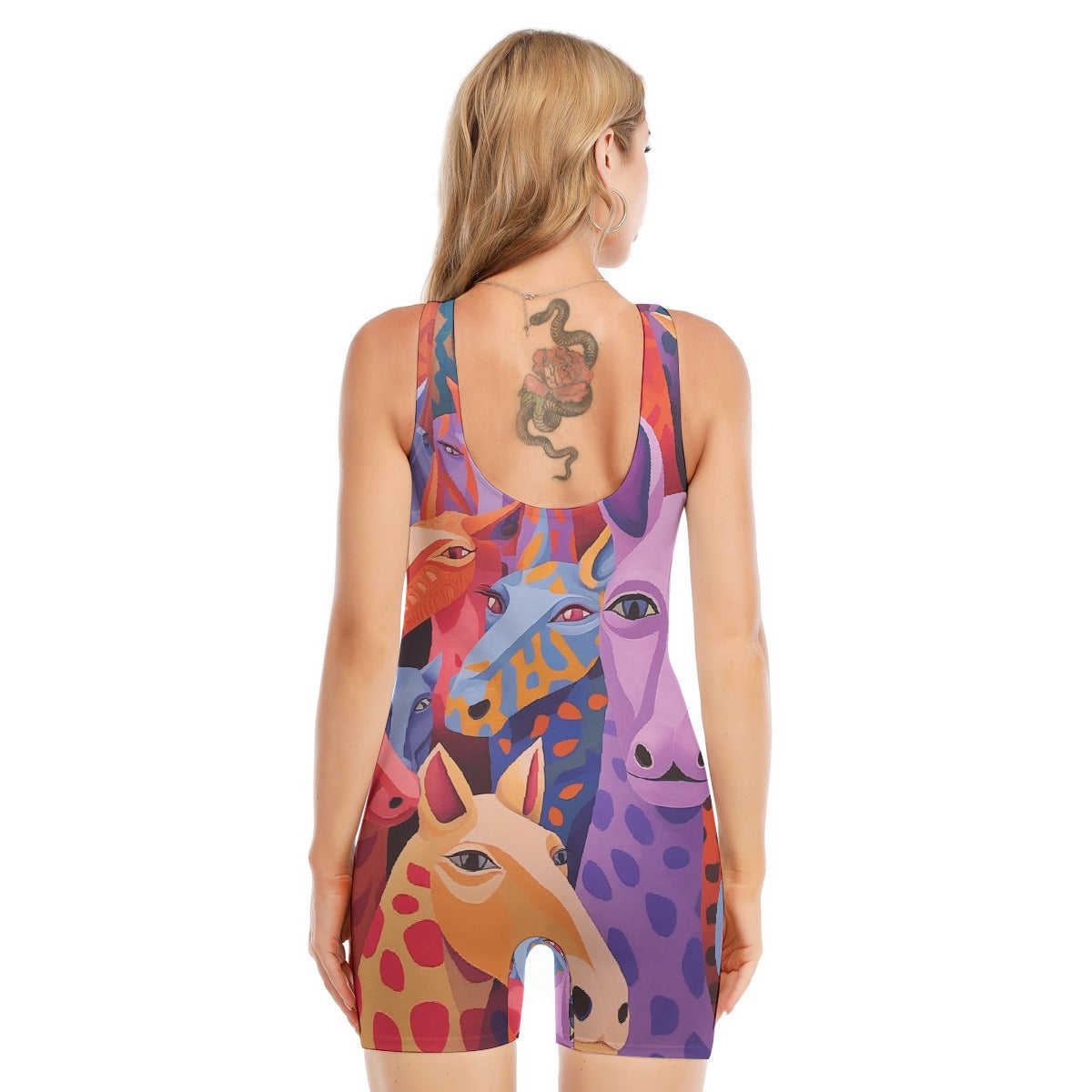 All-Over Print Women's Sleeveless One-piece Swimsuit