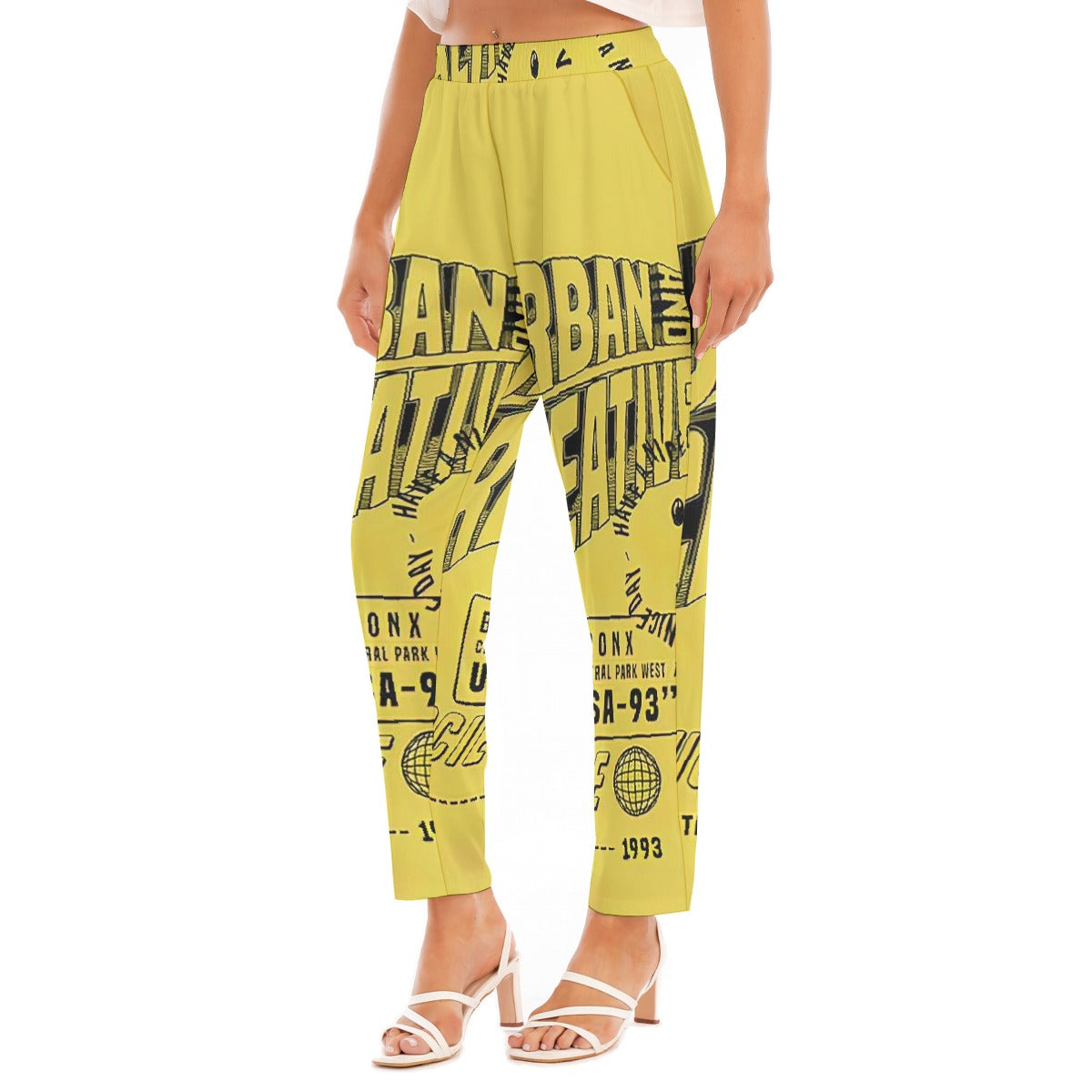 All-Over Print Women's Loose Straight-leg Pants