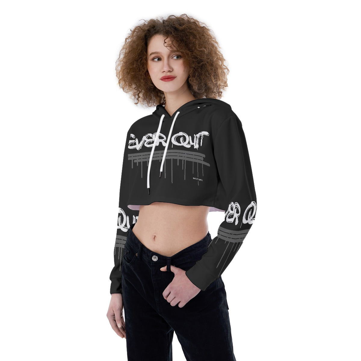 All-Over Print Women's Crop Top Hoodie