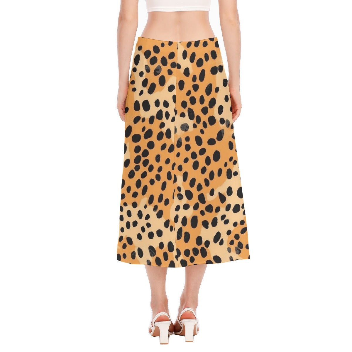 All-Over Print Women's High Slit Long Skirt
