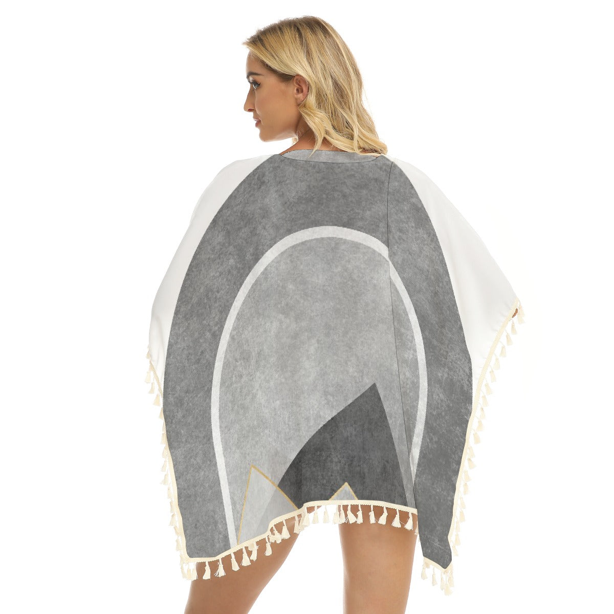 All-Over Print Women's Square Fringed Shawl