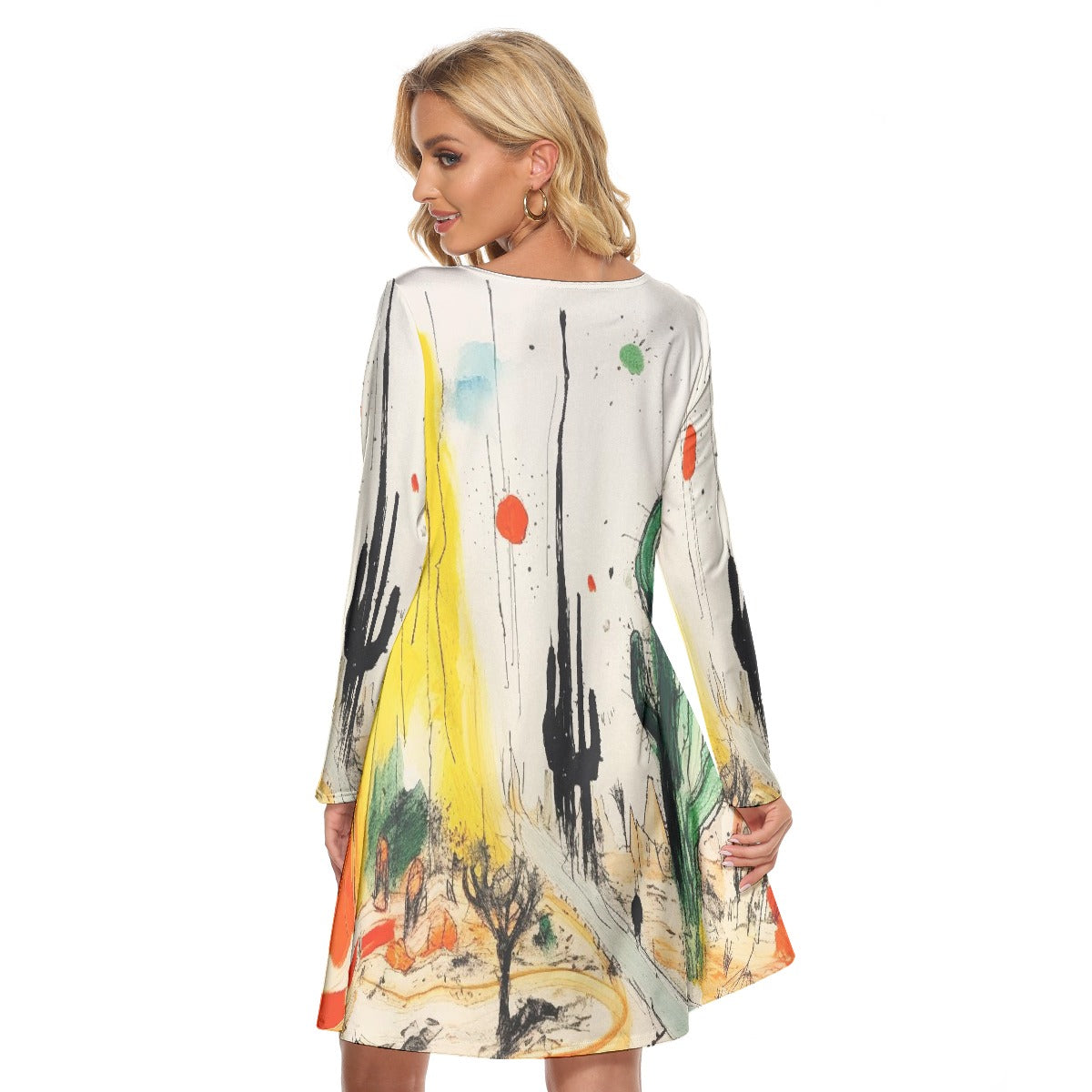 All-Over Print Women's Crew Neck Dress