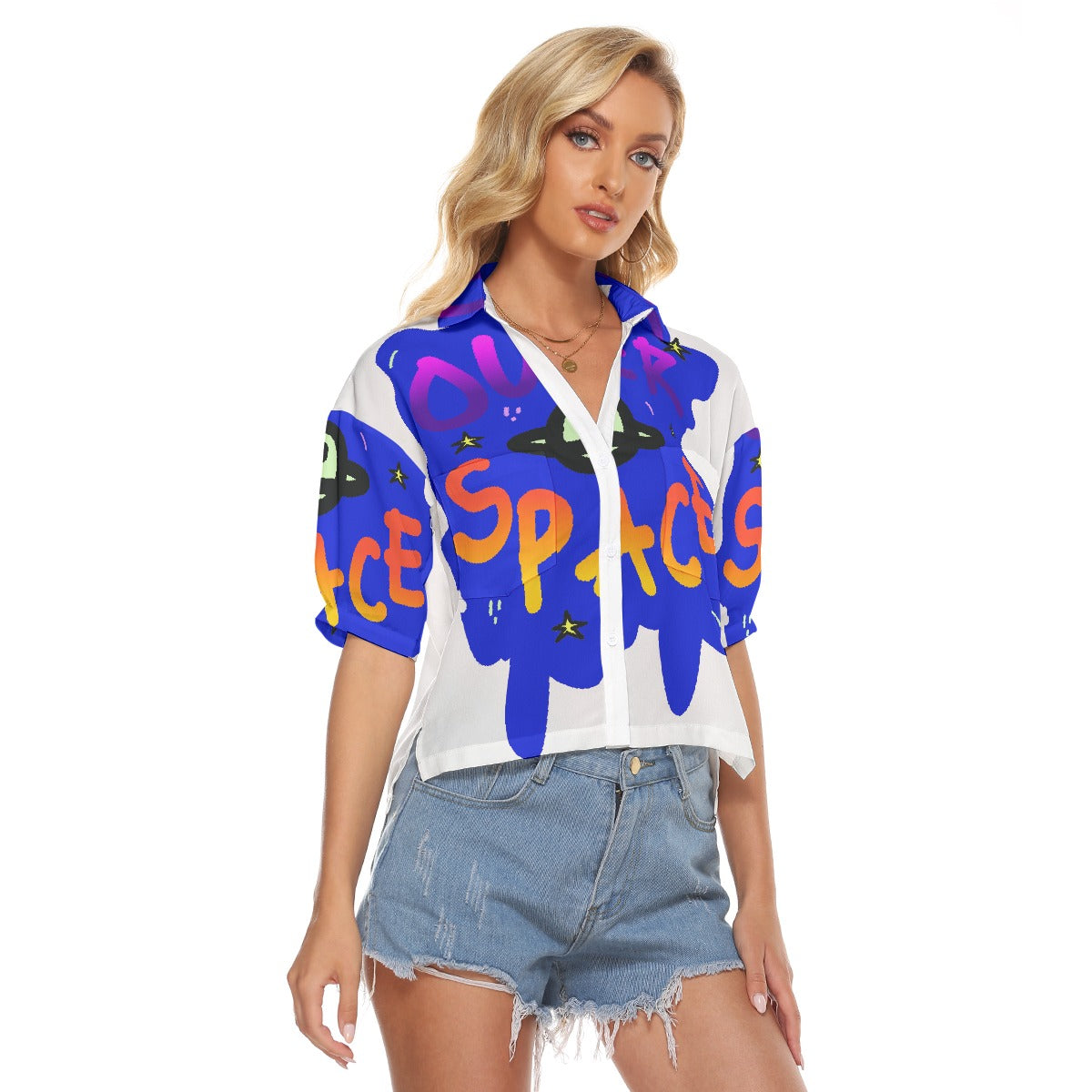 All-Over Print Women's V-neck Shirts