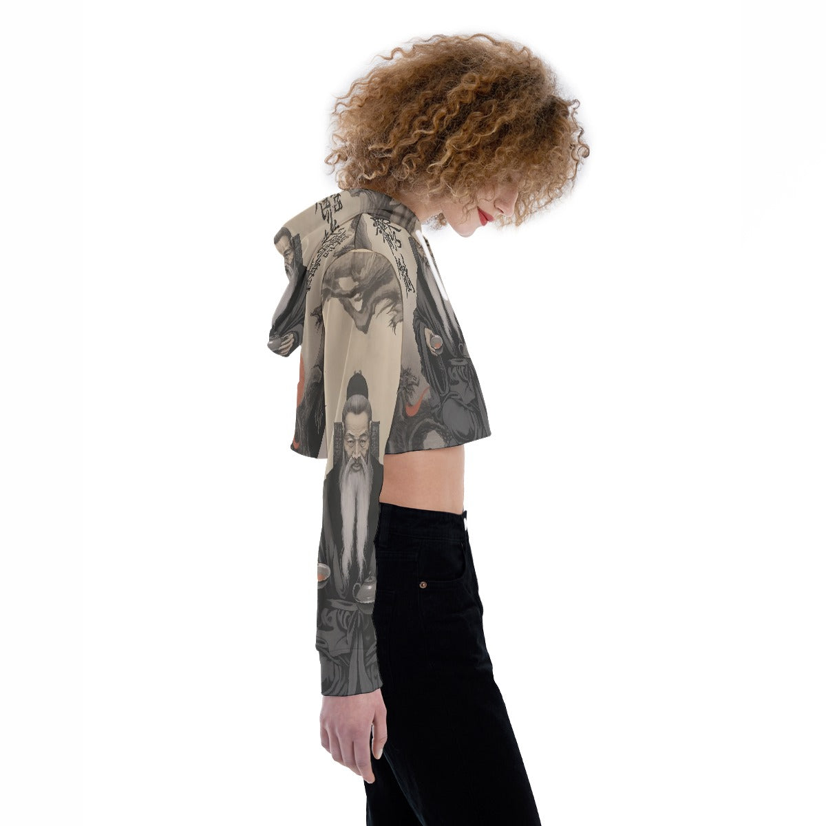 All-Over Print Women's Crop Top Hoodie