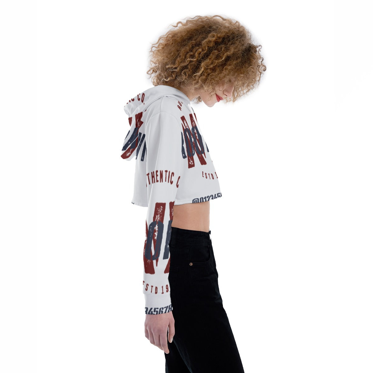 All-Over Print Women's Crop Top Hoodie