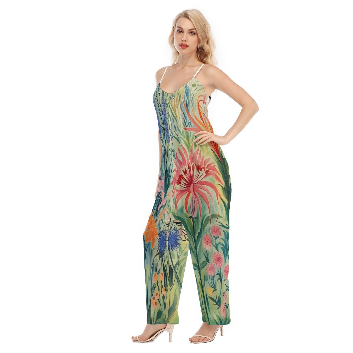 All-Over Print Women's Loose Cami Jumpsuit
