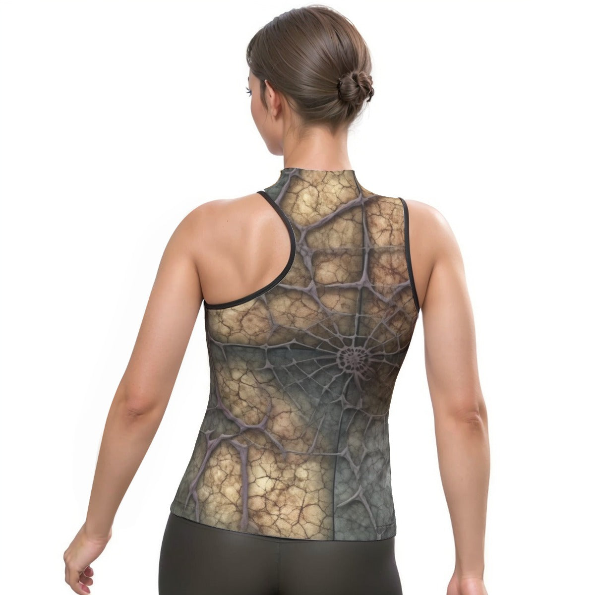 All-Over Print Women's Halter Sleeveless Asymmetrical Tank Top