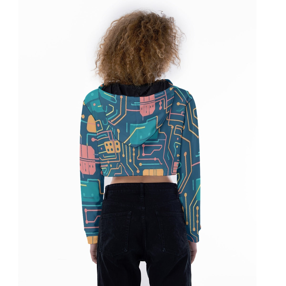 All-Over Print Women's Crop Top Hoodie
