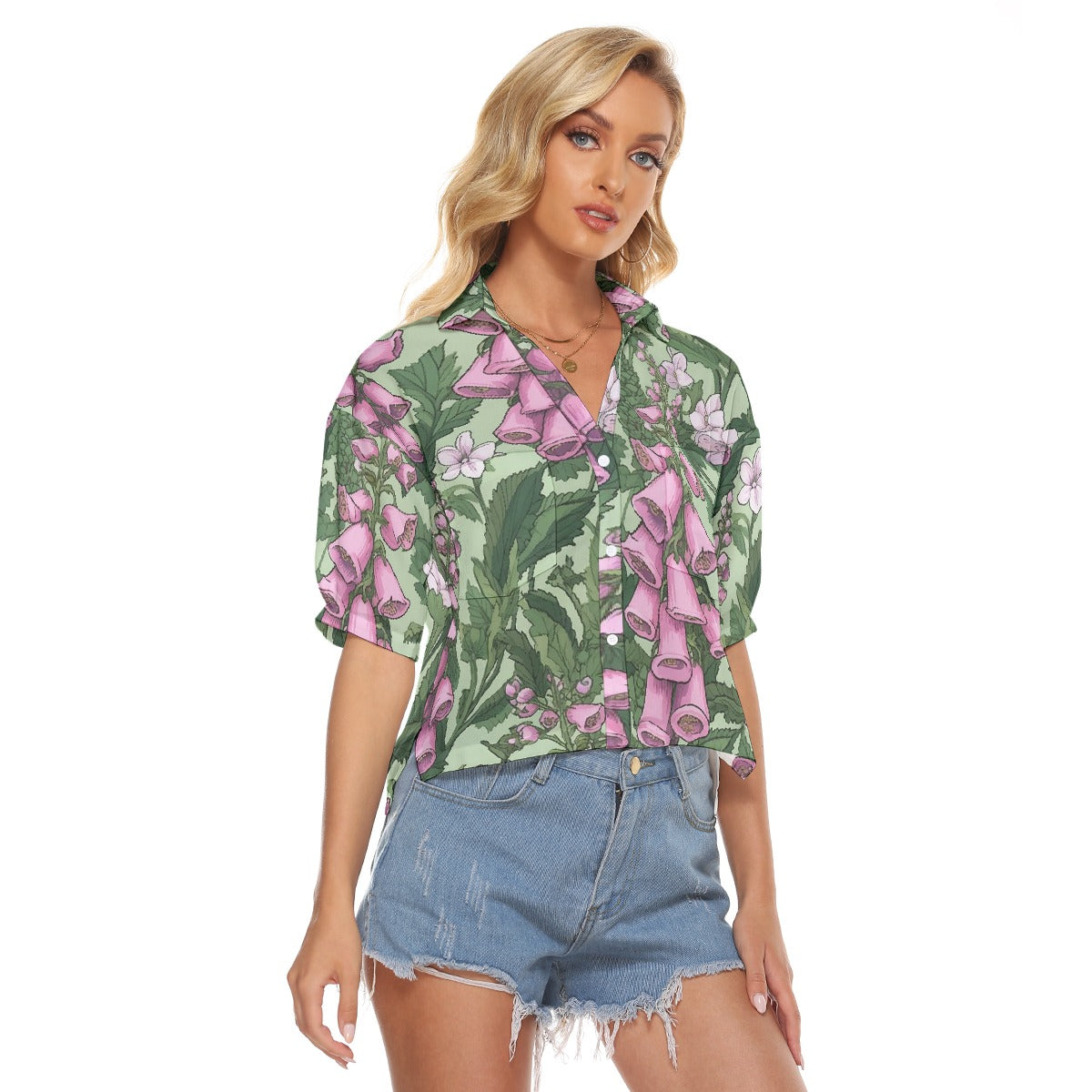 All-Over Print Women's V-neck Shirts