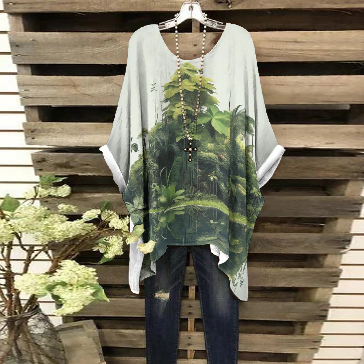 All-Over Print Women's Bat Sleeve Shirt