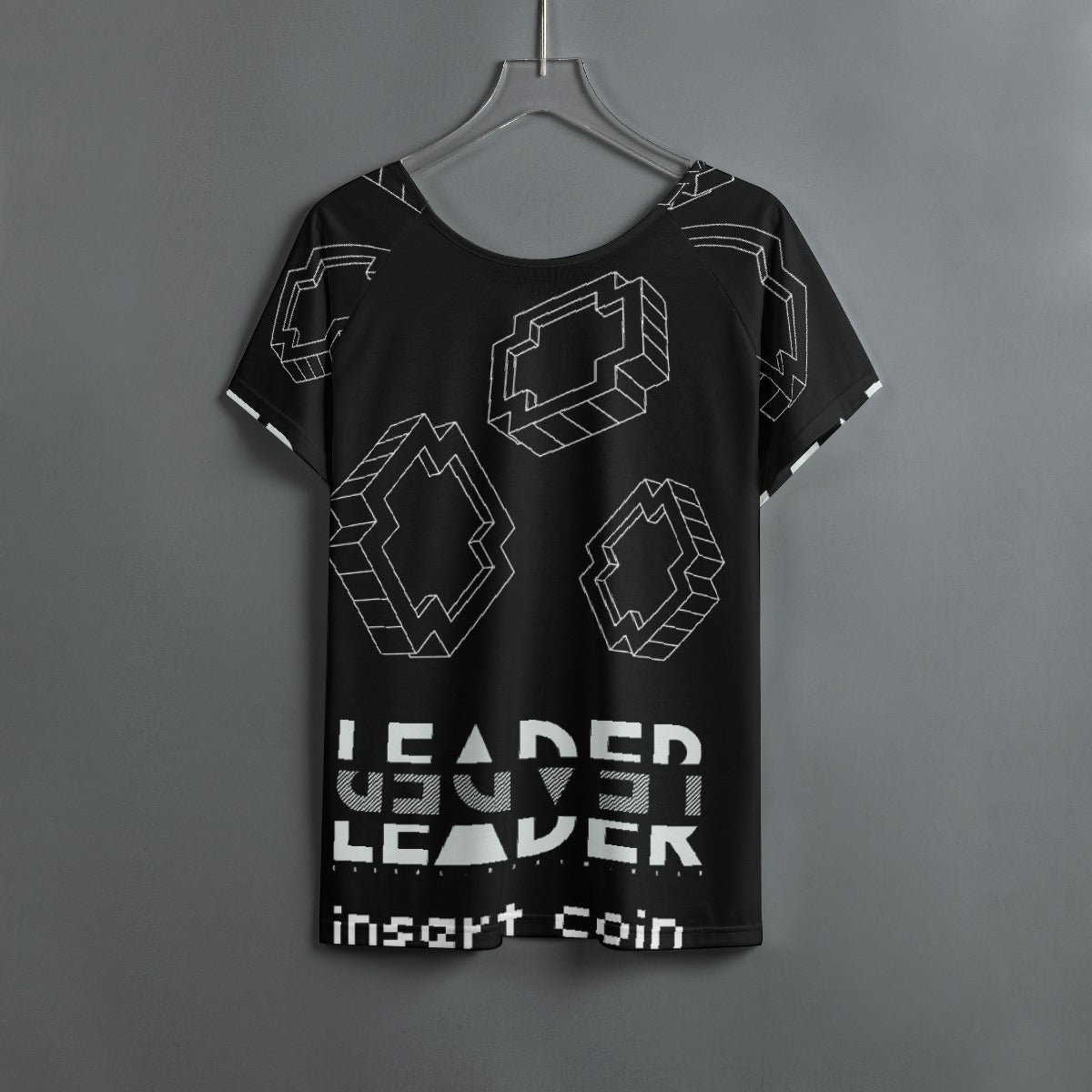 All-Over Print Women's Round Neck T-shirt With Raglan Sleeve