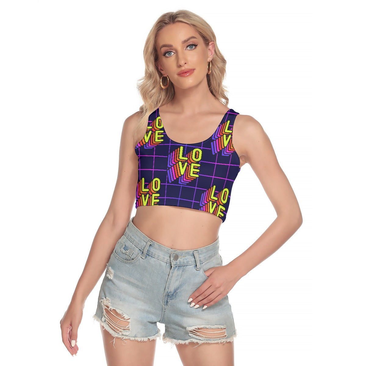 All-Over Print Women's Sport Crop Tank Top