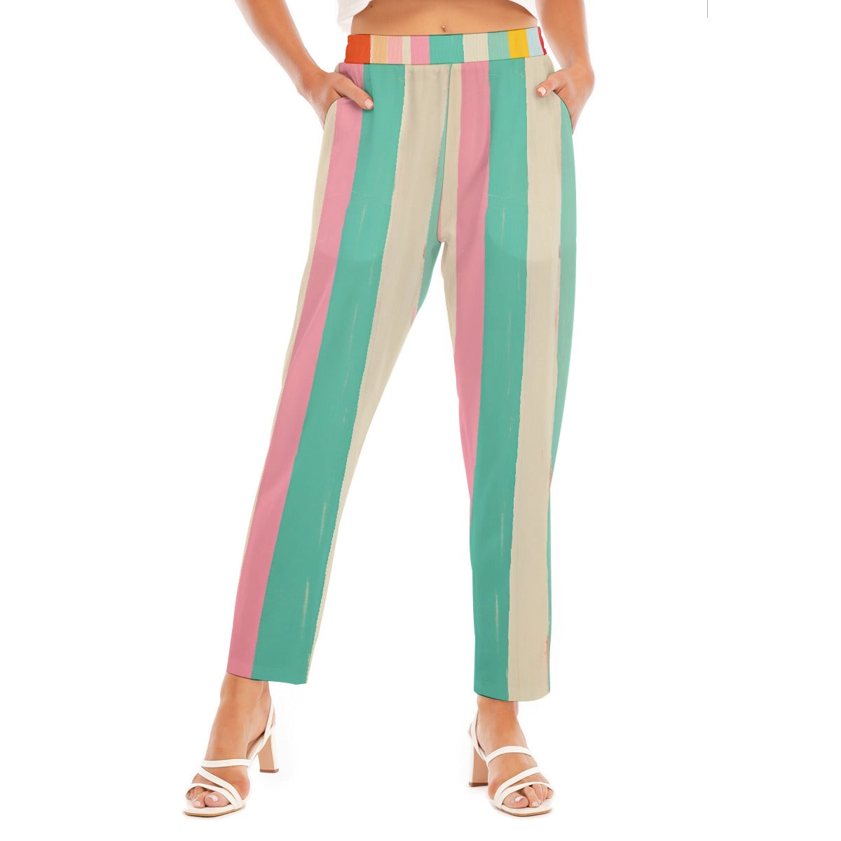 All-Over Print Women's Loose Straight-leg Pants