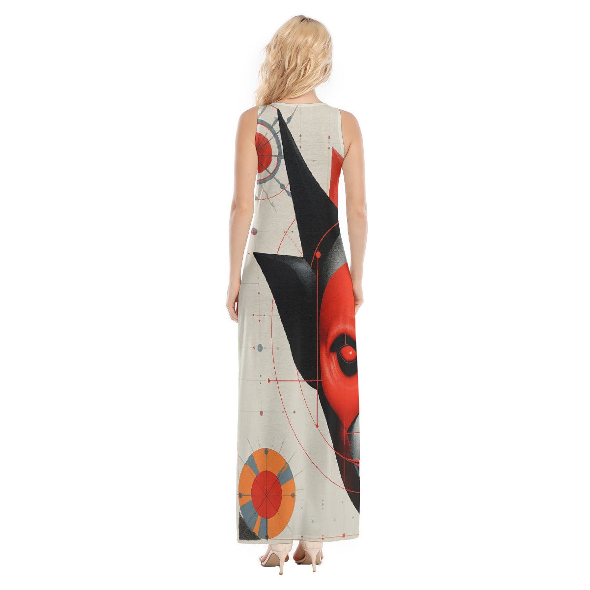 All-Over Print Women's Vest Dress | Length To Ankle