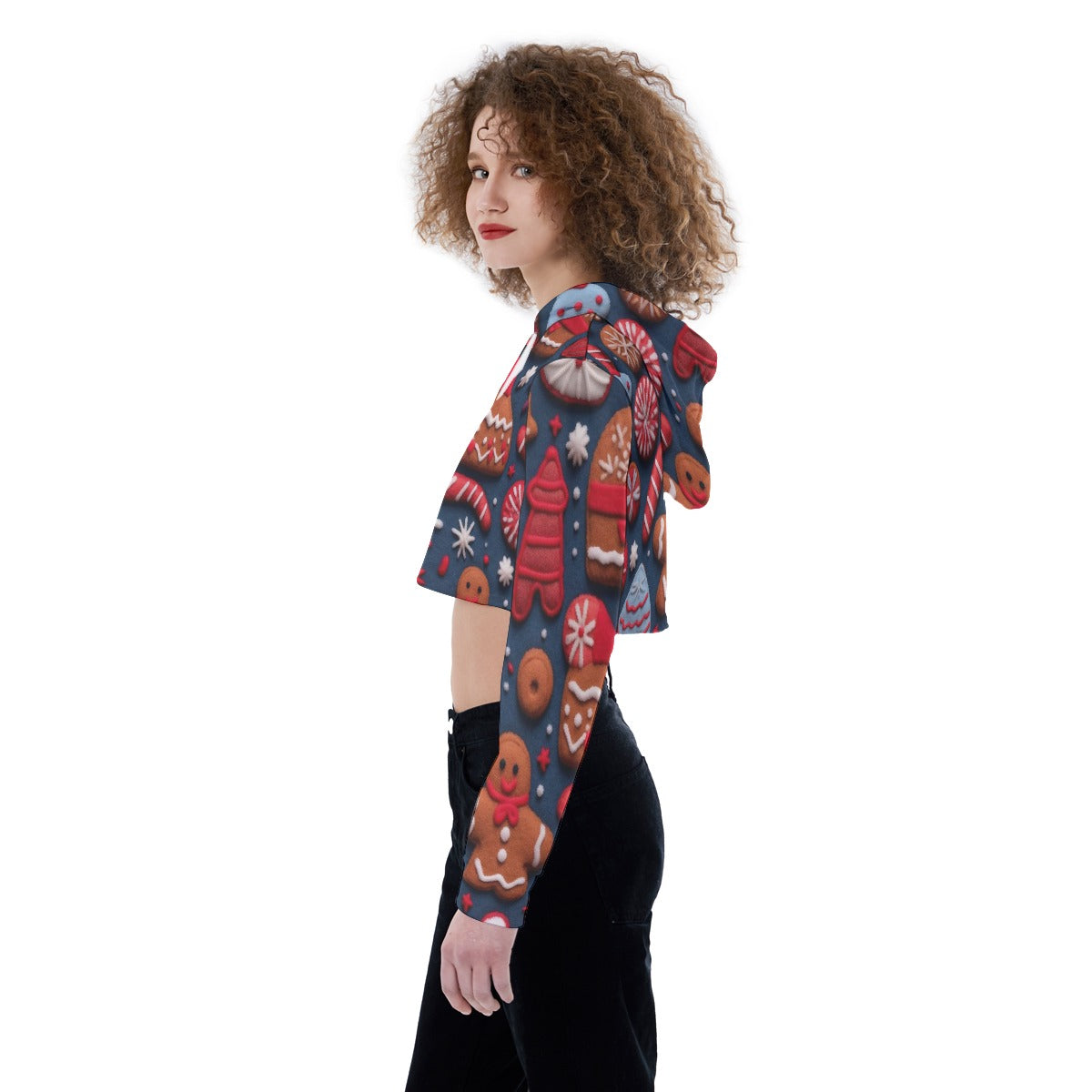 All-Over Print Women's Crop Top Hoodie