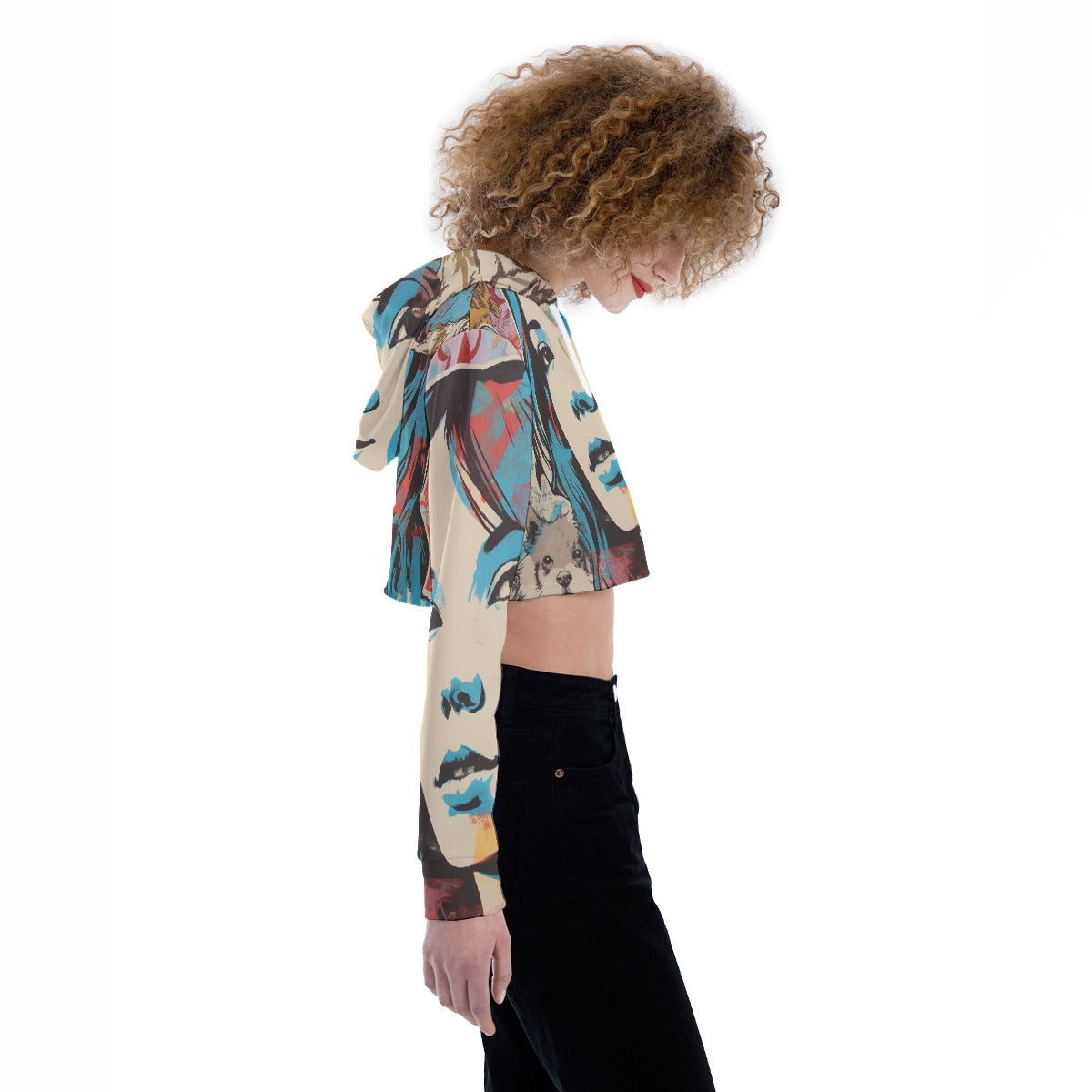 All-Over Print Women's Crop Top Hoodie