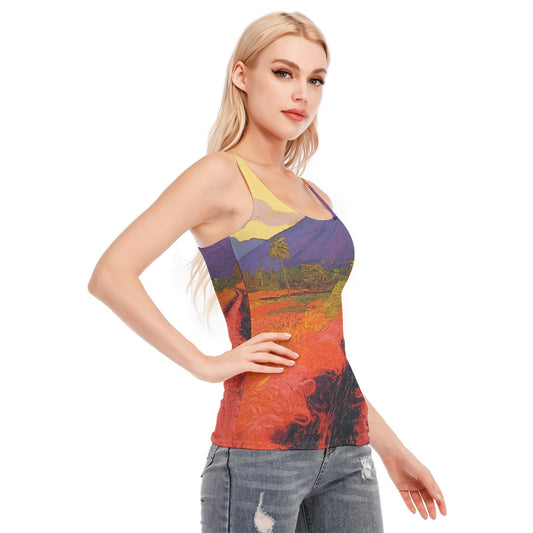 All-Over Print Women's Racer Vest | 190GSM Cotton
