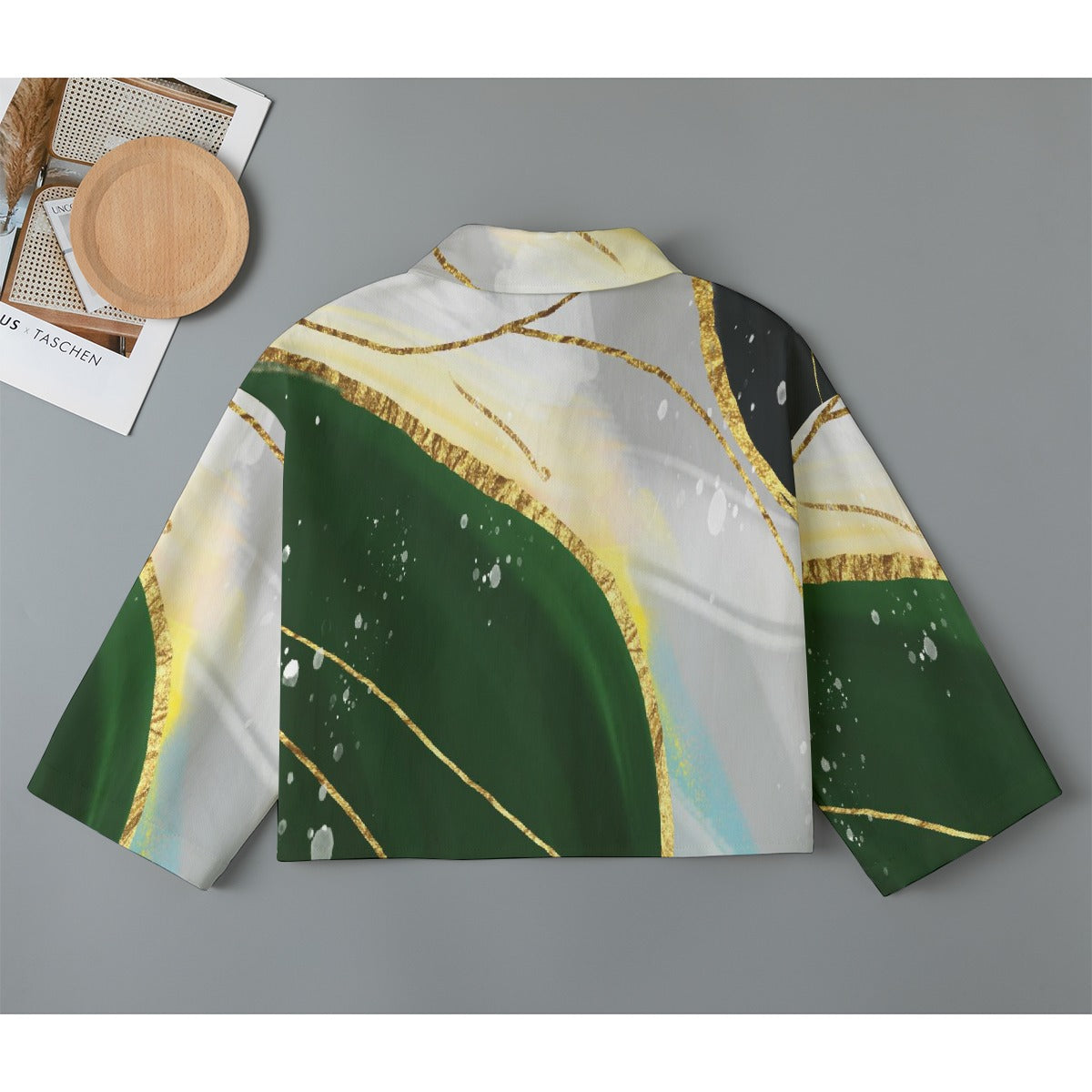 All-Over Print Women's Cropped Jacket | 245GSM Cotton