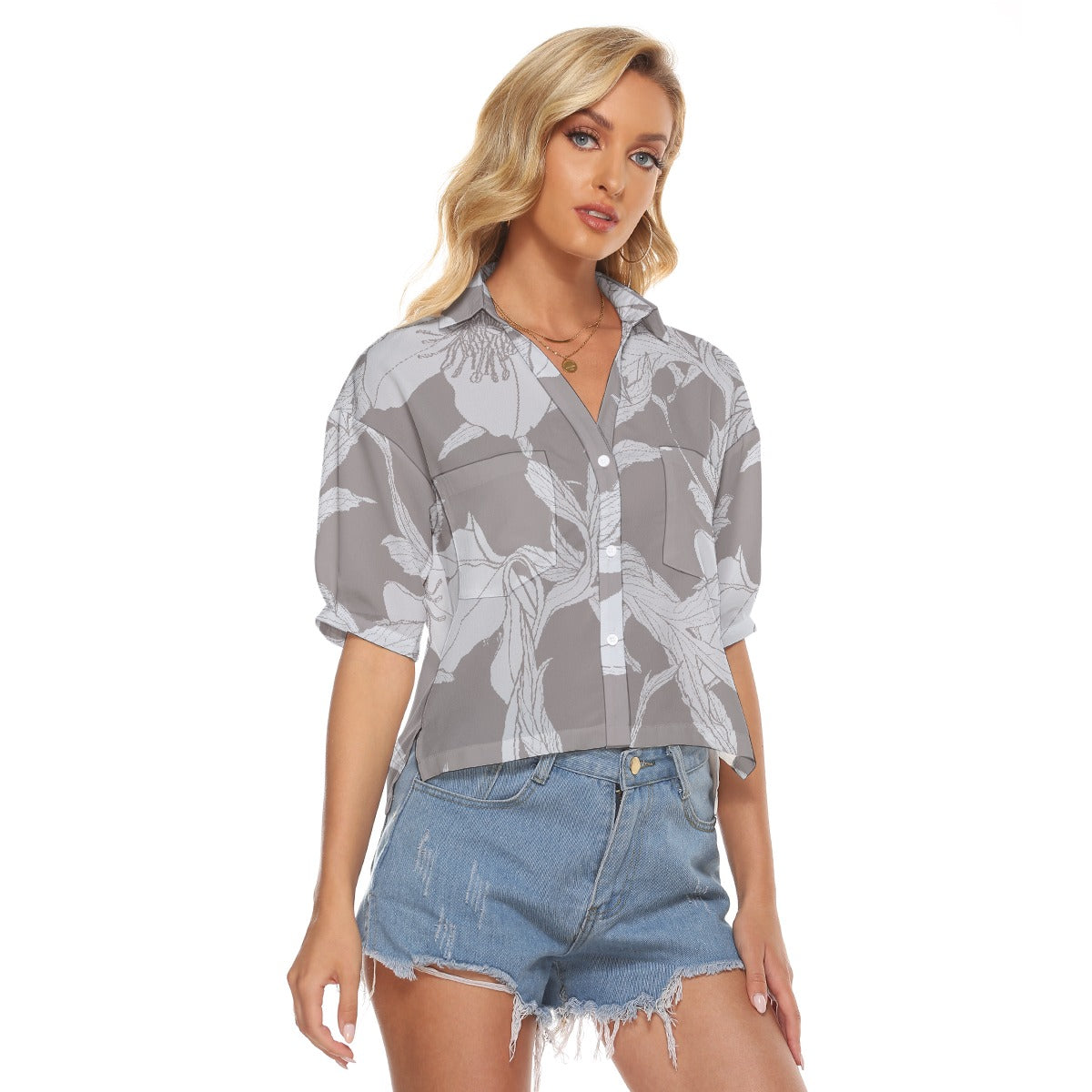 All-Over Print Women's V-neck Shirts