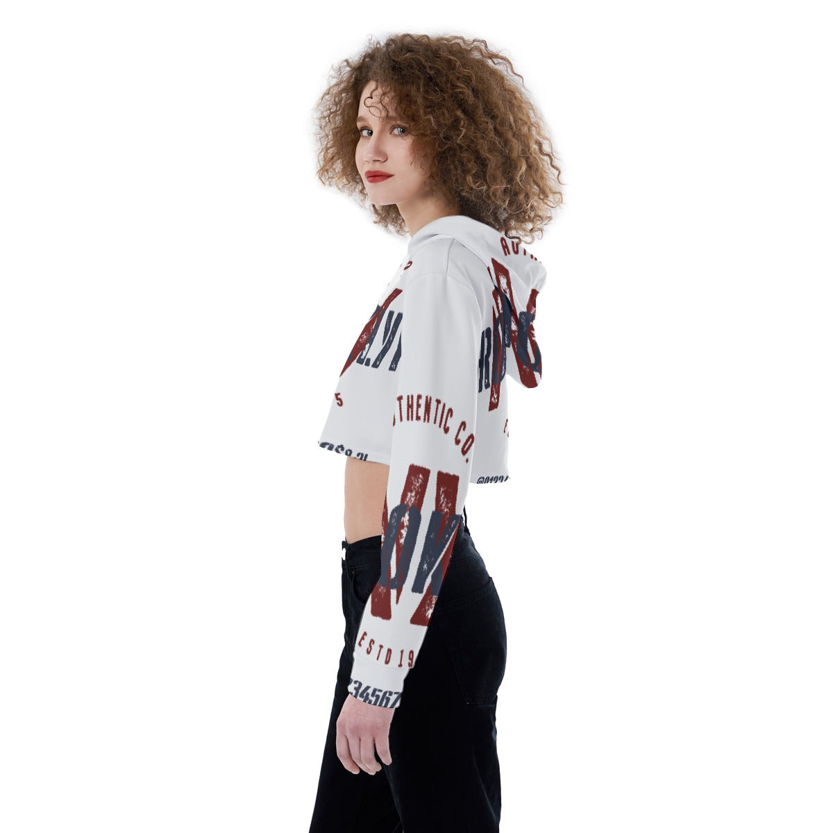 All-Over Print Women's Crop Top Hoodie