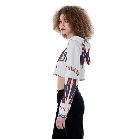 All-Over Print Women's Crop Top Hoodie