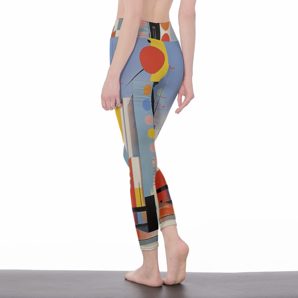 All-Over Print Women's High Waist Leggings | Side Stitch Closure