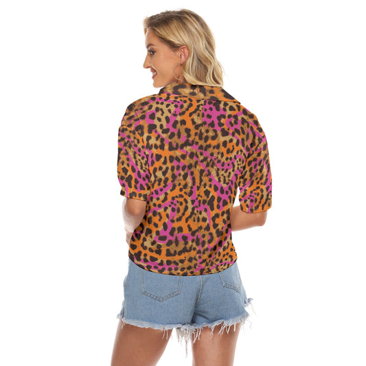 All-Over Print Women's V-neck Shirts
