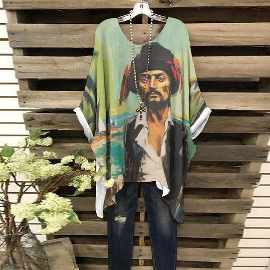 All-Over Print Women's Bat Sleeve Shirt