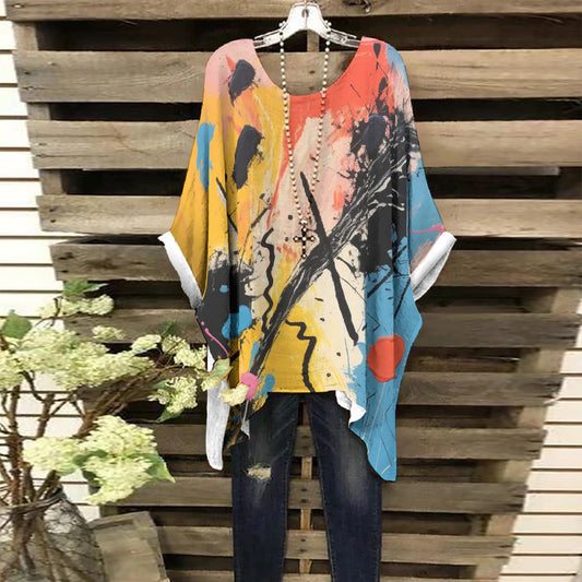 All-Over Print Women's Bat Sleeve Shirt