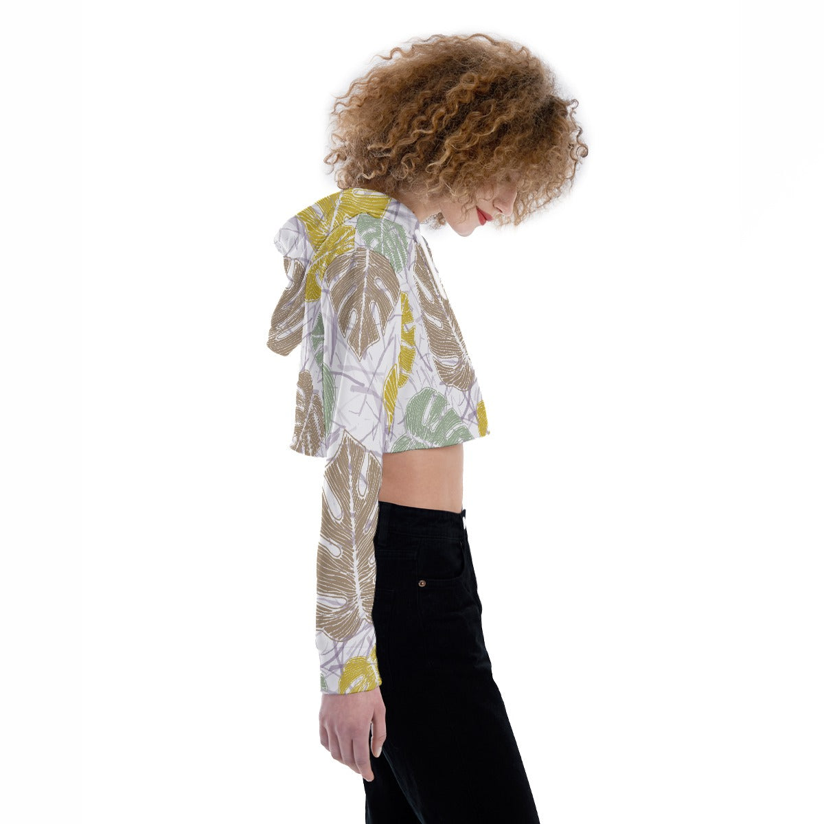 All-Over Print Women's Crop Top Hoodie