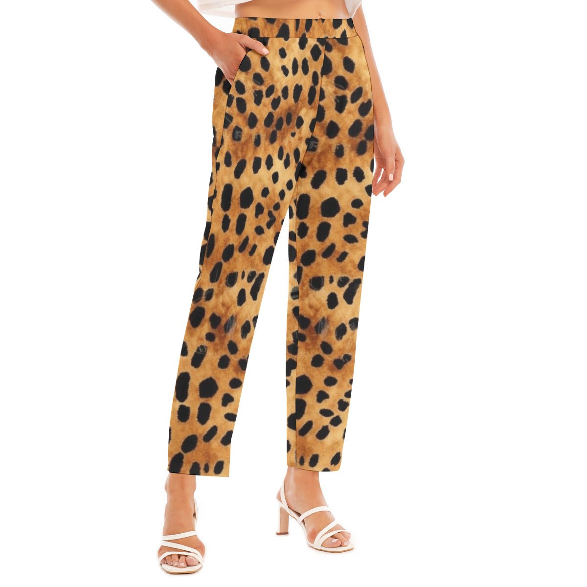 All-Over Print Women's Loose Straight-leg Pants