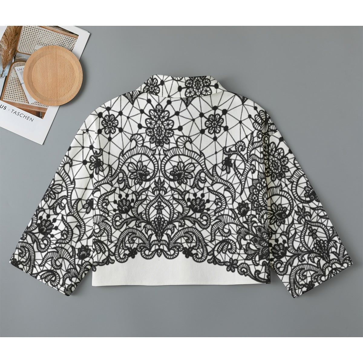 All-Over Print Women's Cropped Jacket | 245GSM Cotton