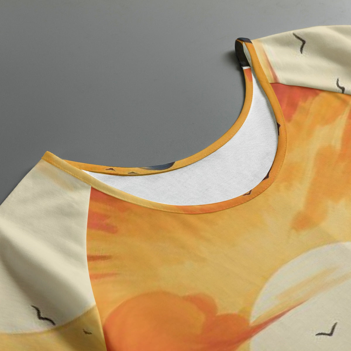 All-Over Print Women's Round Neck T-shirt With Raglan Sleeve