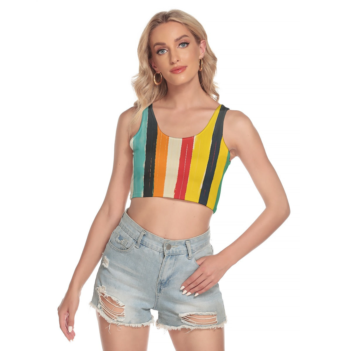 All-Over Print Women's Sport Crop Tank Top