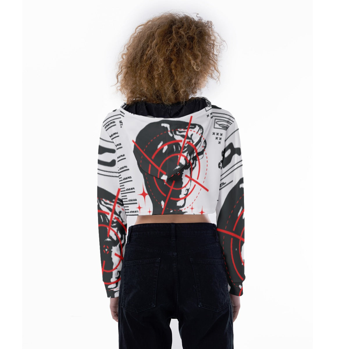 All-Over Print Women's Crop Top Hoodie