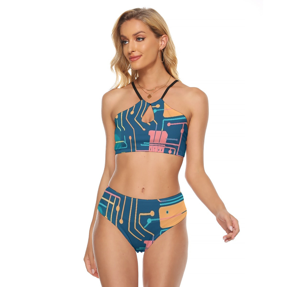 All-Over Print Women's Cami Keyhole One-piece Swimsuit