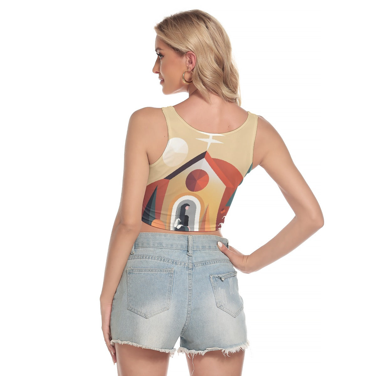 All-Over Print Women's Sport Crop Tank Top