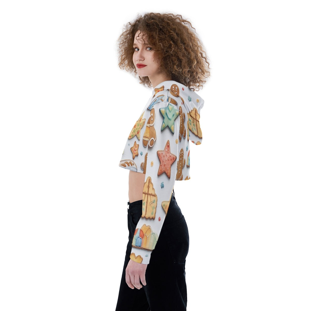 All-Over Print Women's Crop Top Hoodie