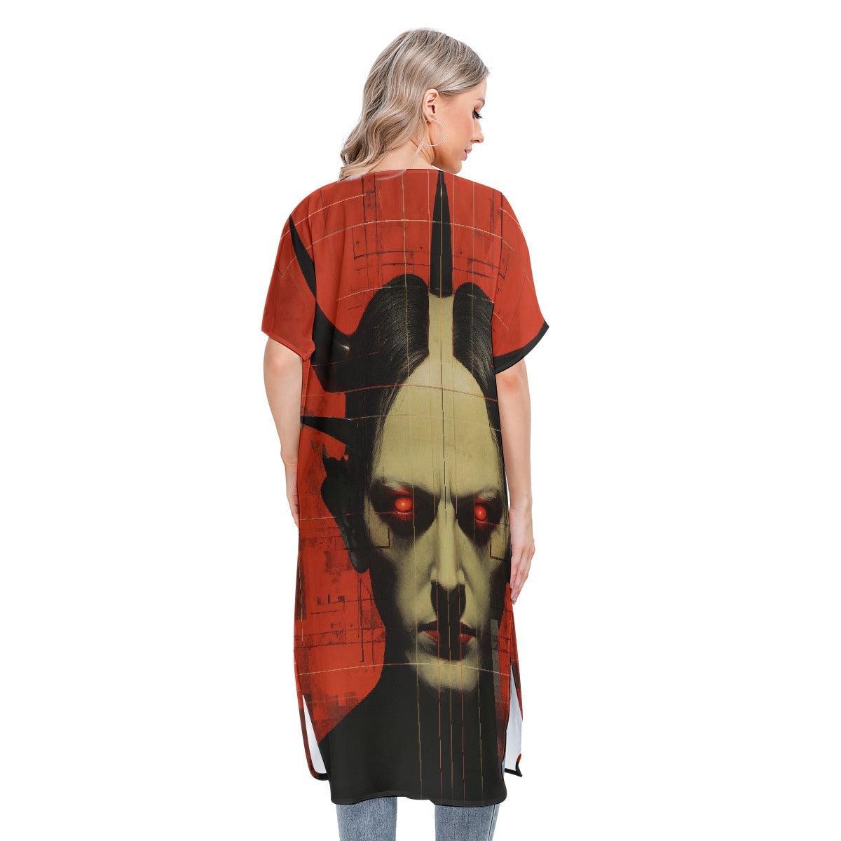 All-Over Print Women's Short Sleeve Cardigan