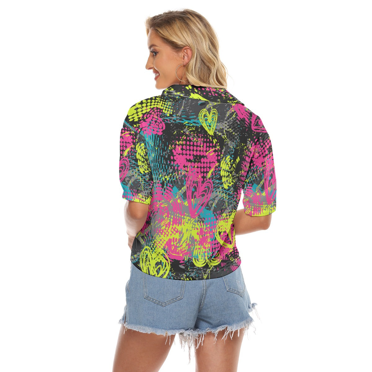All-Over Print Women's V-neck Shirts