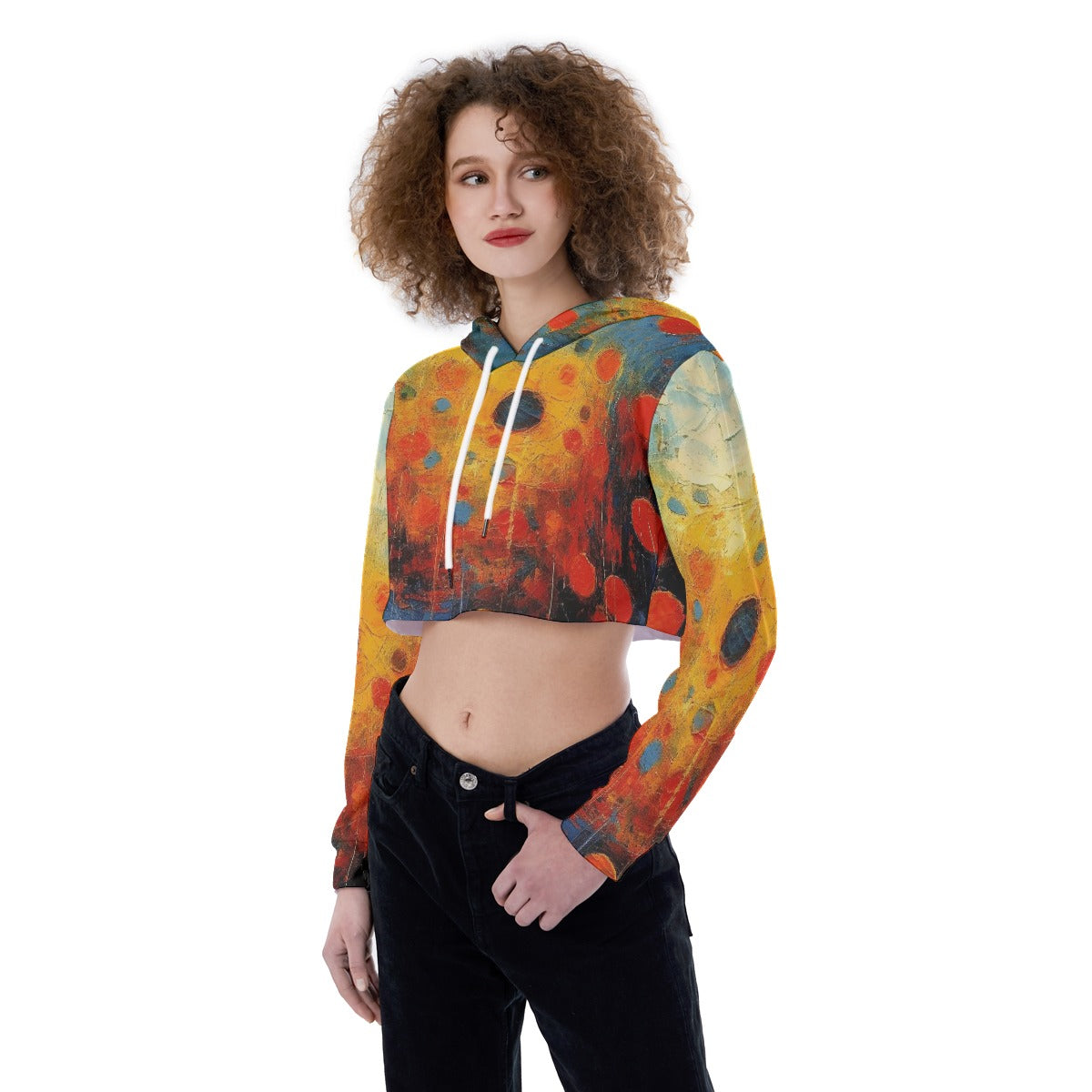 All-Over Print Women's Crop Top Hoodie