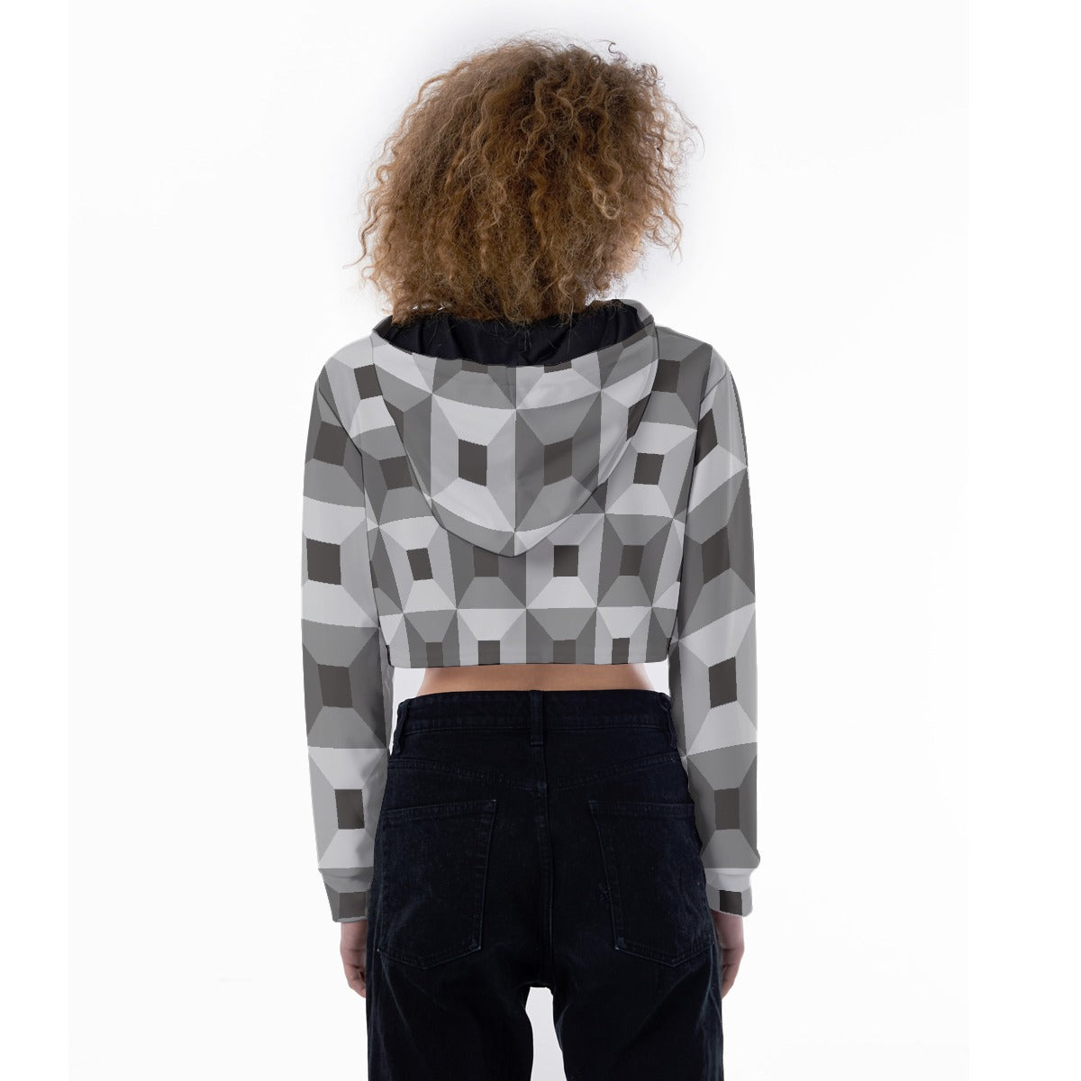 All-Over Print Women's Crop Top Hoodie