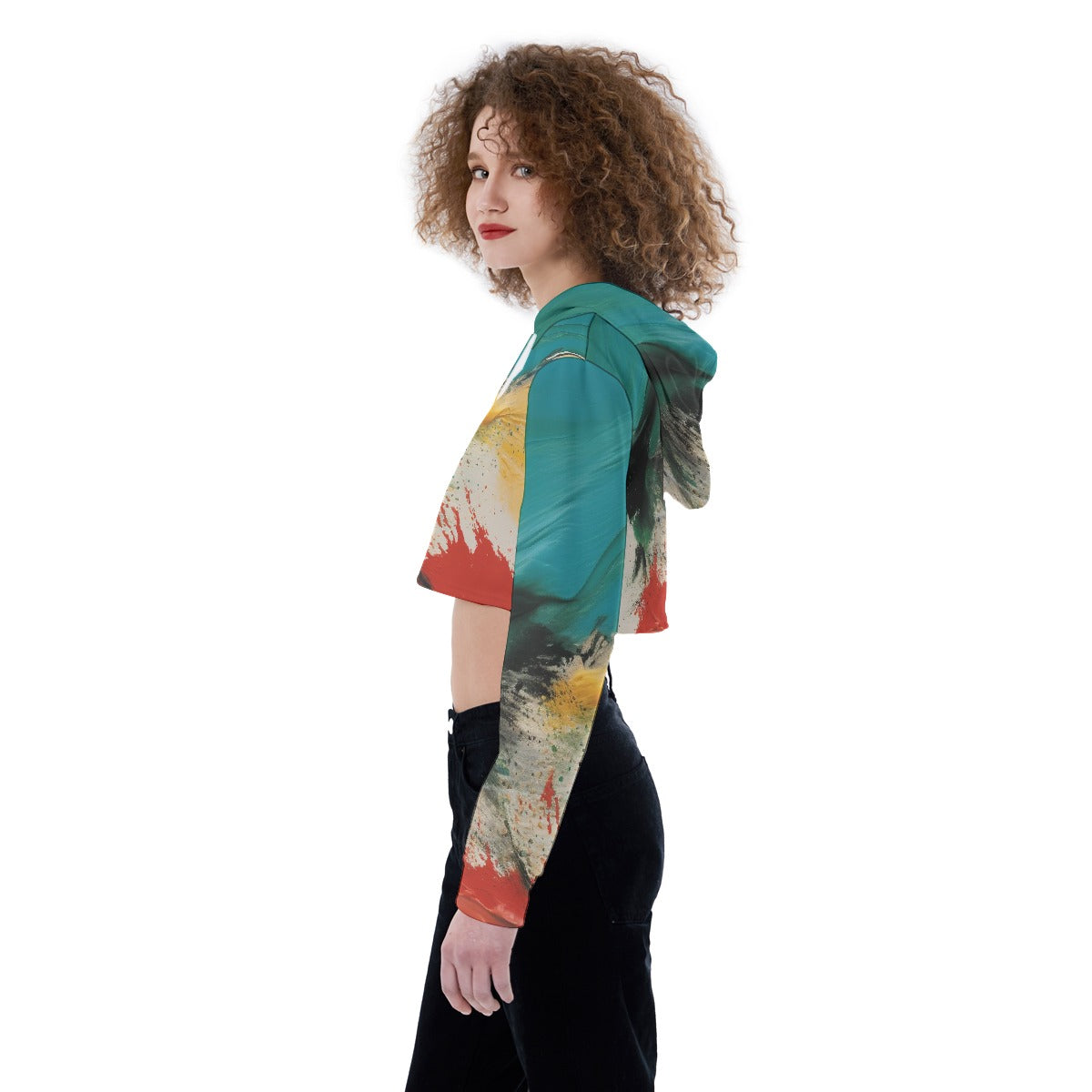 All-Over Print Women's Crop Top Hoodie