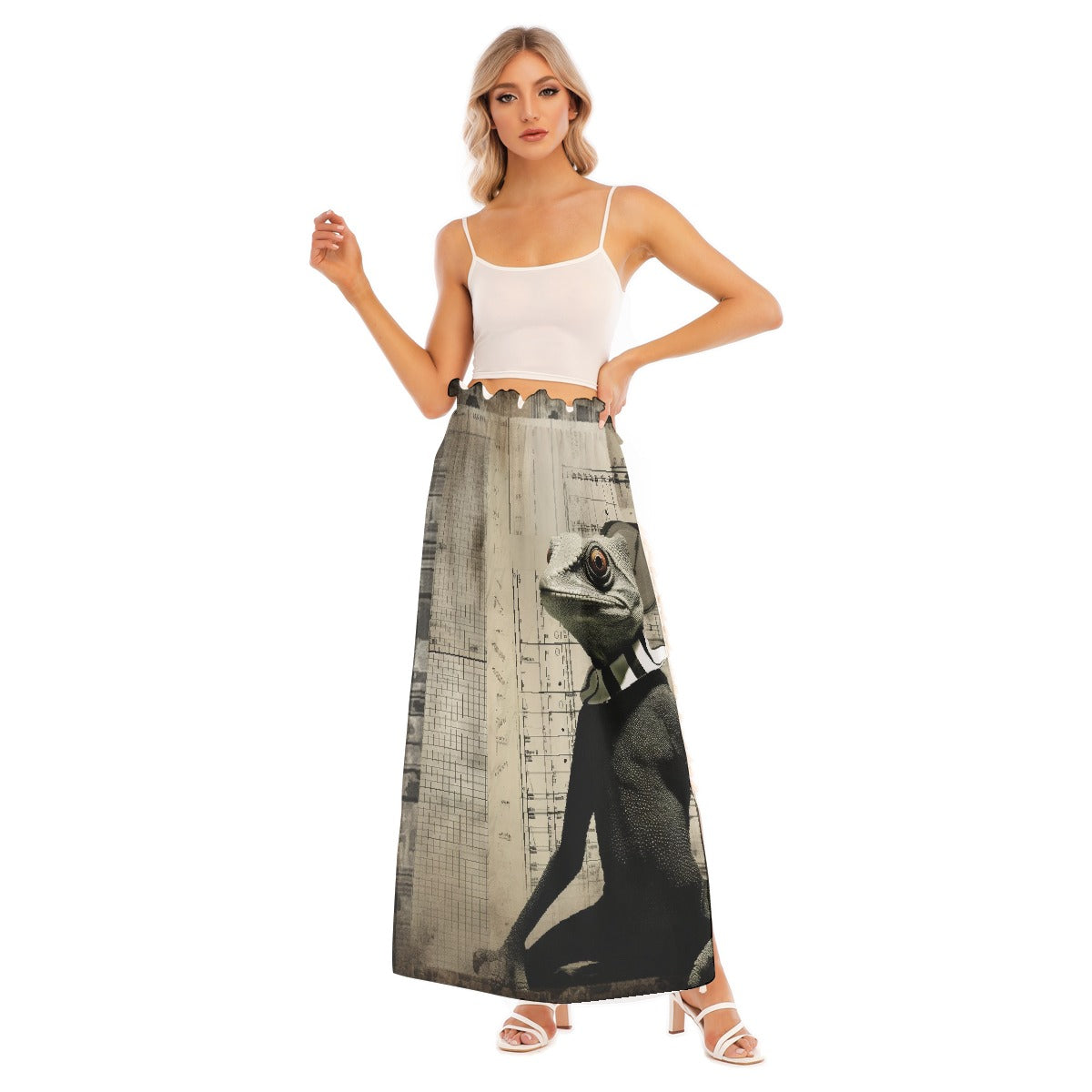 All-Over Print Women's Side Split Skirt