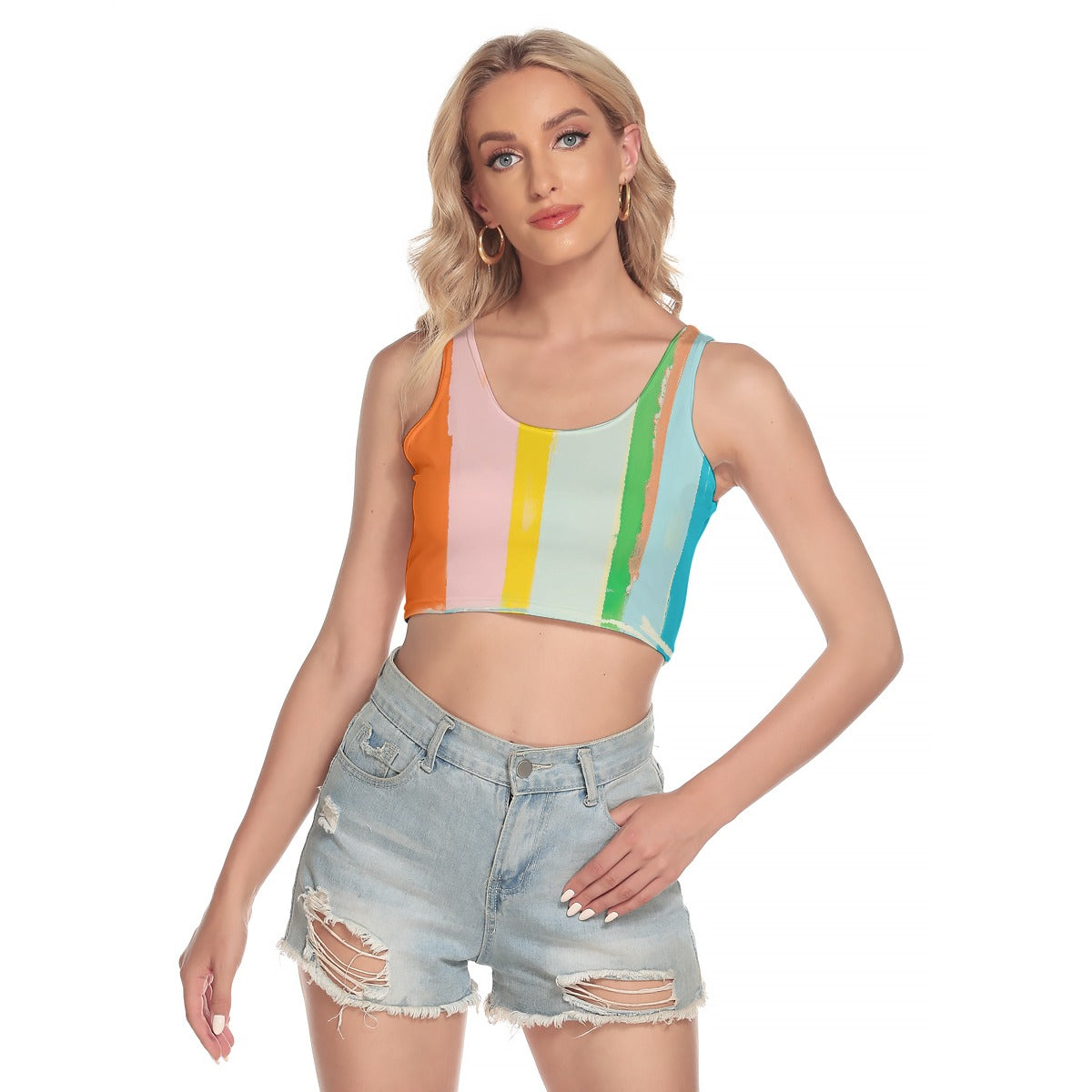 All-Over Print Women's Sport Crop Tank Top