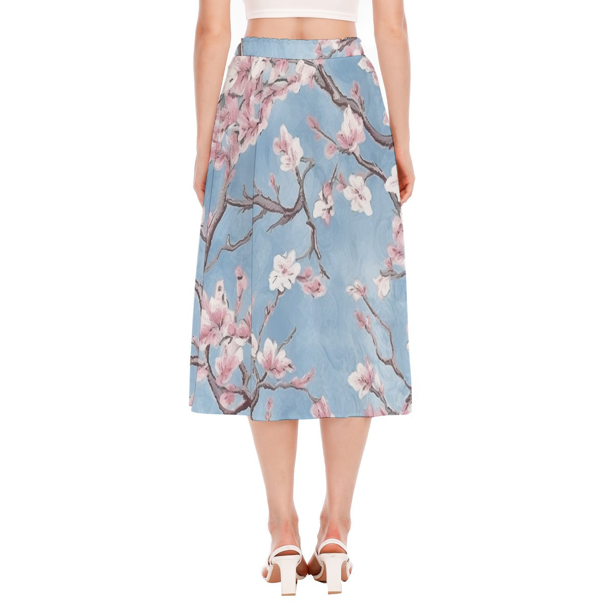 All-Over Print Women's Long Section Chiffon Skirt