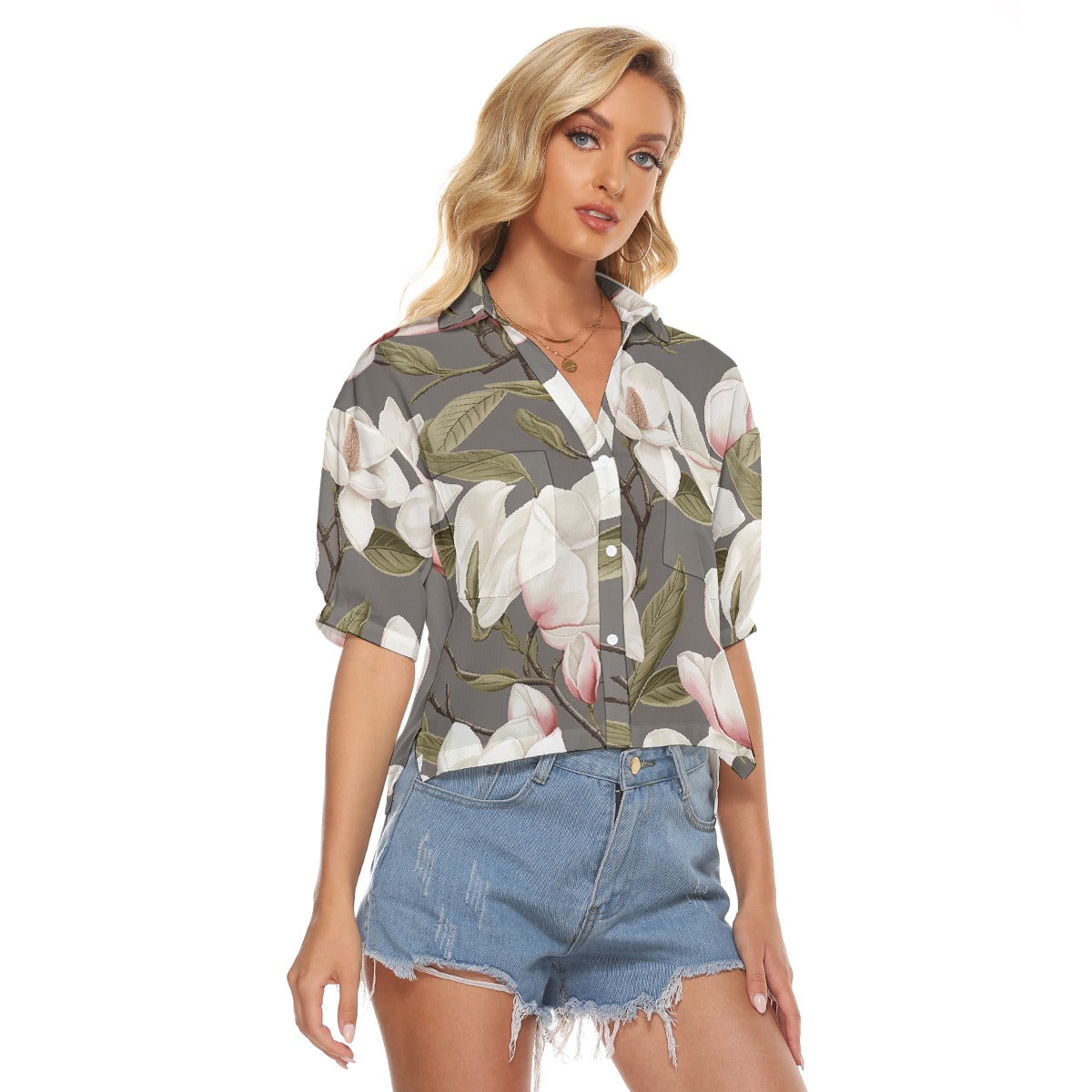All-Over Print Women's V-neck Shirts