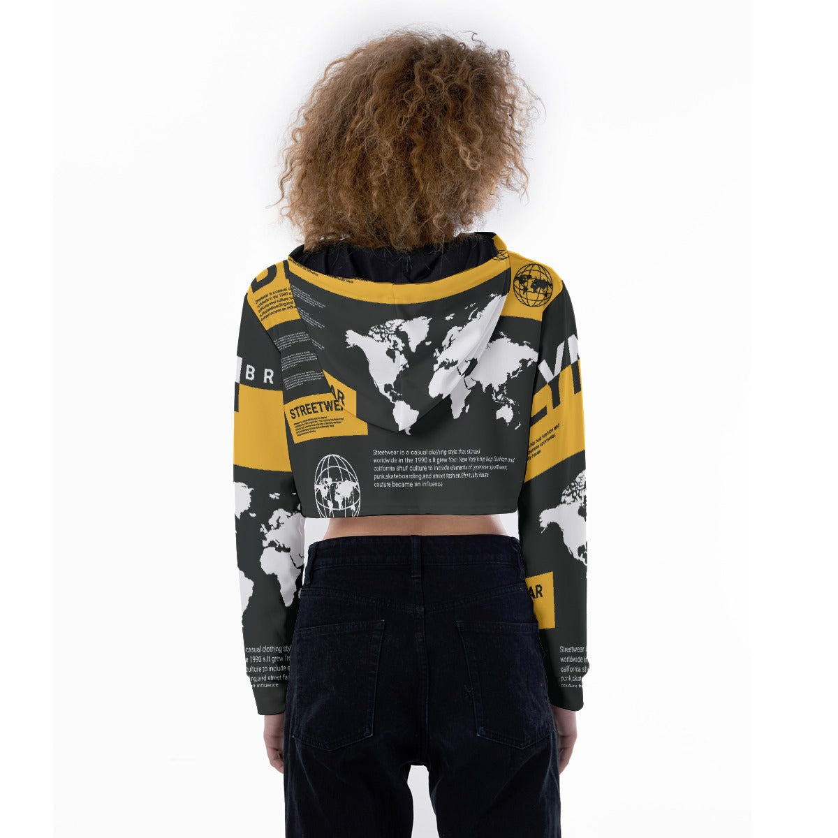 All-Over Print Women's Crop Top Hoodie